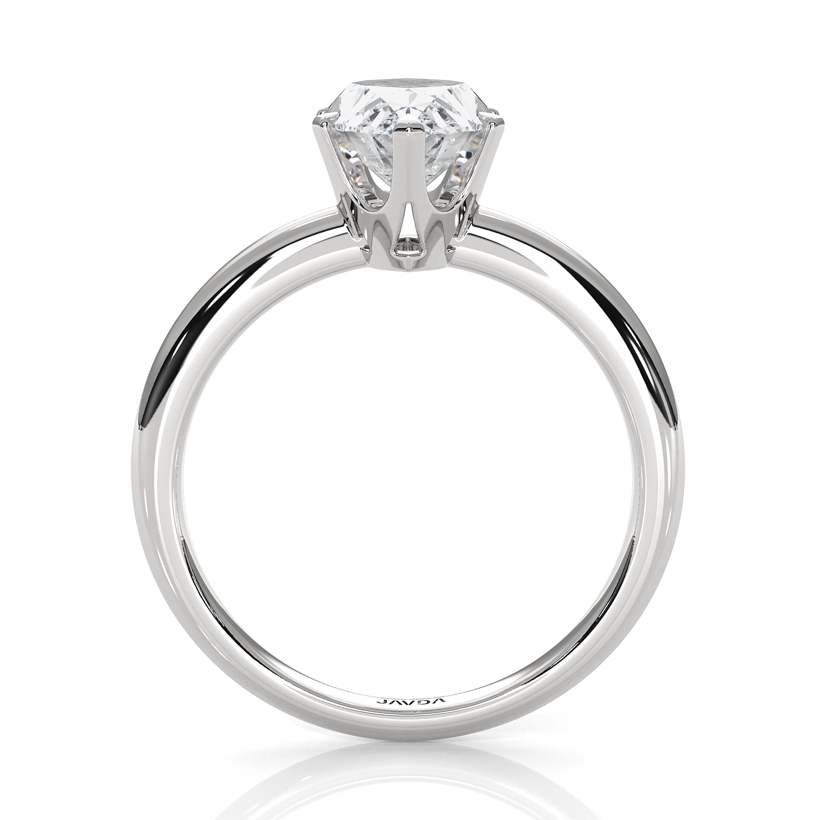 4g Lab Grown Round Diamond Engagement Solitaire 6 Prong Ring Setting IGI Certified 1.00 Ctw.